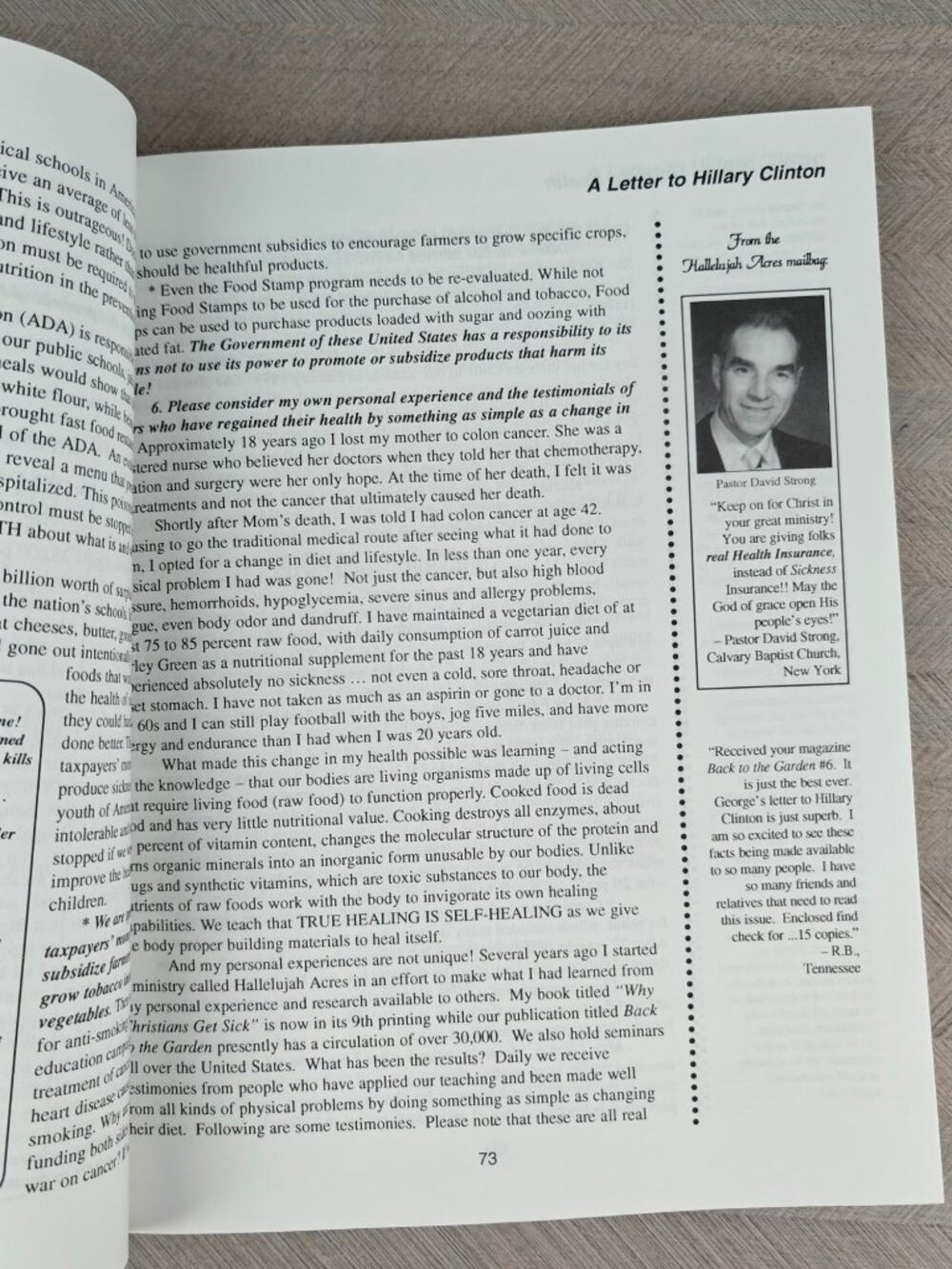 God's Way To Ultimate Health Dr. George H. Malkmus 1996 Paperback Nutrition - Picture 7 of 8